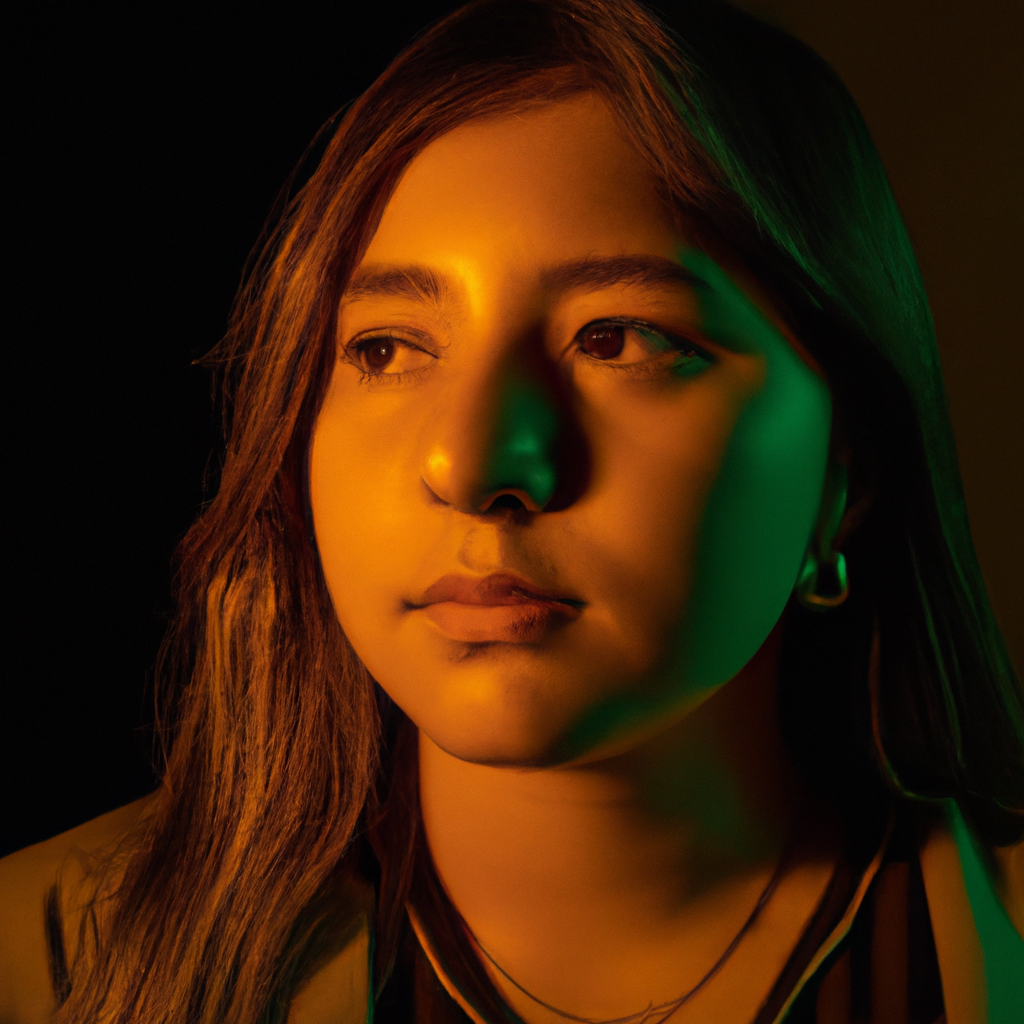 Retrato de Camilo, fotógrafo, con luz lateral y equipo al fondo